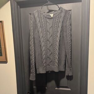 L.L. Bean Charcoal Cable Knit Sweater